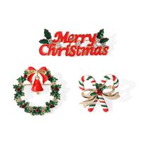 Christmas Style Holiday Brooch Christmas English Letter Pin Bell Drip Badge Holiday Decorations main image 5