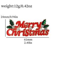Christmas Style Holiday Brooch Christmas English Letter Pin Bell Drip Badge Holiday Decorations sku image 3