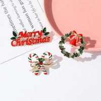 Christmas Style Holiday Brooch Christmas English Letter Pin Bell Drip Badge Holiday Decorations main image 2