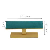 Elegant Solid Color Brushed Leather Mixed Materials Jewelry Rack sku image 1