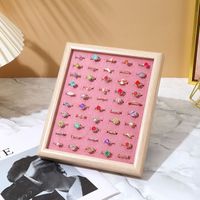 Simple Style Solid Color Density Plate Tree Pattern Paper Flannel Patchwork Jewelry Rack sku image 3