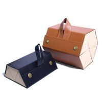 Vintage Style Classic Style Solid Color Pu Leather Jewelry Boxes main image 4