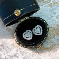 1 Pair Simple Style Heart Shape Plating Inlay Alloy Zircon White Gold Plated Ear Studs main image 3