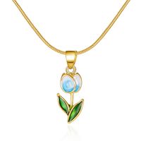 Lady Flower Alloy Plating Women's Pendant Necklace sku image 7