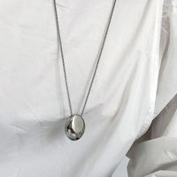 Simple Style Classic Style Water Droplets Titanium Steel Plating Pendant Necklace main image 4