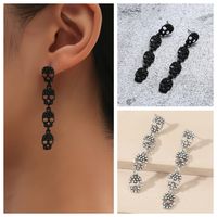 Wholesale Jewelry Classic Style Skull Alloy Plating Drop Earrings main image 1