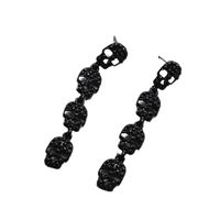 Wholesale Jewelry Classic Style Skull Alloy Plating Drop Earrings main image 2
