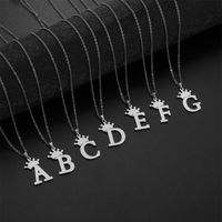 Streetwear Letter Crown Stainless Steel Titanium Steel Polishing Women's Pendant Necklace main image 5