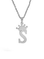 Streetwear Letter Crown Stainless Steel Titanium Steel Polishing Women's Pendant Necklace sku image 19