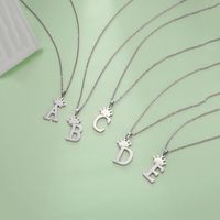 Streetwear Letter Crown Stainless Steel Titanium Steel Polishing Women's Pendant Necklace main image 4