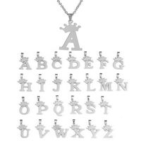 Streetwear Letter Crown Stainless Steel Titanium Steel Polishing Women's Pendant Necklace main image 1