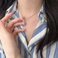Sweet Heart Shape Sterling Silver Pendant Necklace In Bulk main image 2