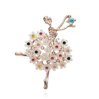 Lady Cartoon Character Alloy Plating Inlay Artificial Diamond Unisex Brooches sku image 12