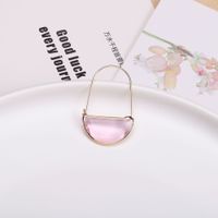 Wholesale Jewelry Vintage Style Solid Color Crystal Glass Copper Drop Earrings sku image 3