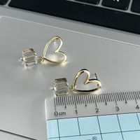 Wholesale Jewelry Cute Sweet Heart Shape Alloy Plating Drop Earrings sku image 2