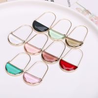 Wholesale Jewelry Vintage Style Solid Color Crystal Glass Copper Drop Earrings main image 1