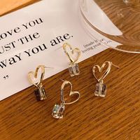 Wholesale Jewelry Cute Sweet Heart Shape Alloy Plating Drop Earrings main image 3