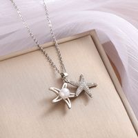 Acier Inoxydable Style Vintage Style Simple Placage Incruster Star Couleur Unie Zircon Pendentif sku image 1