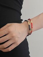 Vintage Style Color Block Alloy Plating Women's Bangle main image 3