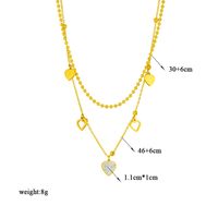 Ig Style Basic Star Moon Bow Knot Titanium Steel Enamel Plating Rhinestones Pendant Necklace main image 4