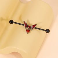 Y2k Sexy Butterfly Stainless Steel Zircon Belly Ring In Bulk main image 4