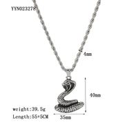 Rock Punk Streetwear Cross Snake Eagle 201 Stainless Steel Plating Men'S Pendant Necklace sku image 7