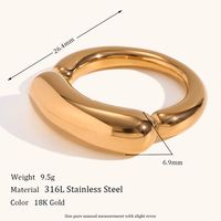 Lady Geometric Stainless Steel Plating Rings main image 5