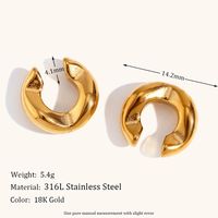 1 Pair Basic Classic Style Geometric Plating Stainless Steel Ear Cuffs main image 2