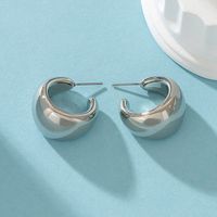 1 Pair Simple Style Solid Color Plating Alloy Gold Plated Ear Studs main image 3