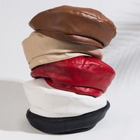 Unisex Casual Solid Color Eaveless Beret Hat main image 1
