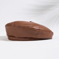 Unisex Casual Solid Color Eaveless Beret Hat main image 7