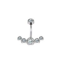 Basic Vacation Sexy Geometric Stainless Steel Zircon Belly Ring In Bulk main image 2