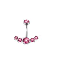 Basic Vacation Sexy Geometric Stainless Steel Zircon Belly Ring In Bulk main image 5