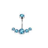 Basic Vacation Sexy Geometric Stainless Steel Zircon Belly Ring In Bulk main image 3