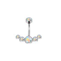Basic Vacation Sexy Geometric Stainless Steel Zircon Belly Ring In Bulk main image 6