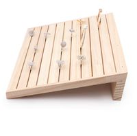 Basic Modern Style Solid Color Solid Wood Jewelry Rack main image 3