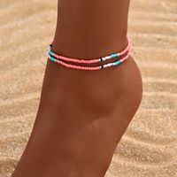 Casual Vacation Beach Geometric Plastic Ferroalloy Beaded Women's Anklet main image 2