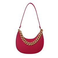 Women's All Seasons Felt Cloth Solid Color Streetwear Dumpling Shape Zipper Shoulder Bag Underarm Bag sku image 3