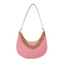 Women's All Seasons Felt Cloth Solid Color Streetwear Dumpling Shape Zipper Shoulder Bag Underarm Bag sku image 5