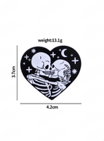 Hip-hop Funny Streetwear Heart Shape Skull Alloy Women's Brooches main image 3