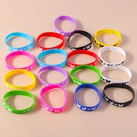 Casual Solid Color Rubber Women's Wristband main image 4