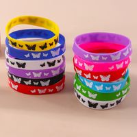 Casual Solid Color Rubber Women's Wristband main image 3