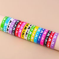 Casual Solid Color Rubber Women's Wristband main image 6