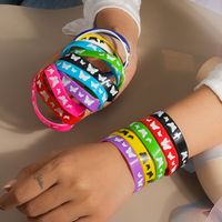 Casual Solid Color Rubber Women's Wristband main image 2