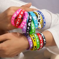 Casual Solid Color Rubber Women's Wristband main image 10