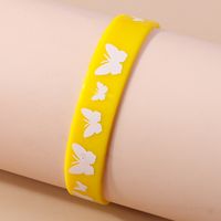 Casual Solid Color Rubber Women's Wristband sku image 3