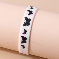 Casual Solid Color Rubber Women's Wristband sku image 9