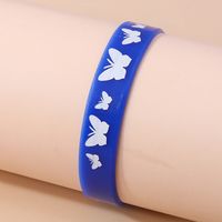 Casual Solid Color Rubber Women's Wristband sku image 7