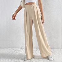 Women's Street Casual Solid Color Full Length Wide Leg Pants main image 2