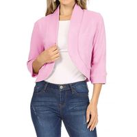 Women's Coat 3/4 Length Sleeve Blazers Business Solid Color main image 5
